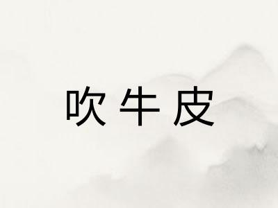 吹牛皮 吹牛皮
