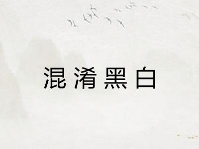 混淆黑白 混淆黑白
