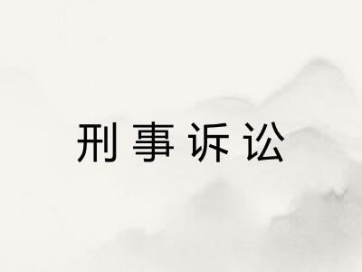 刑事诉讼