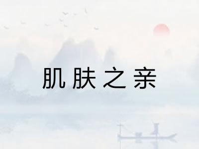 肌肤之亲