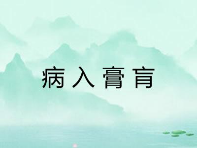 病入膏肓