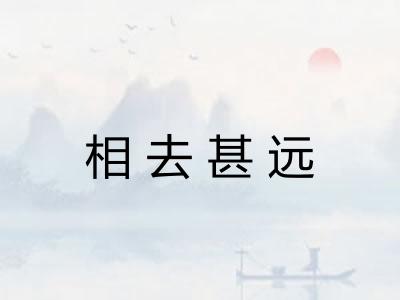 相去甚远