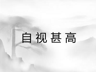 自视甚高
