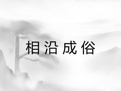 相沿成俗