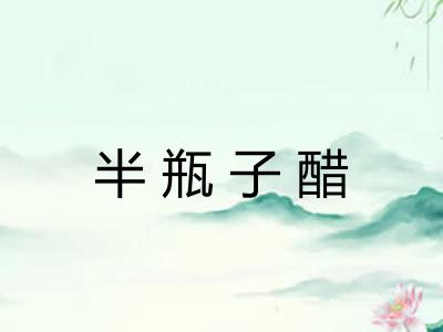 半瓶子醋