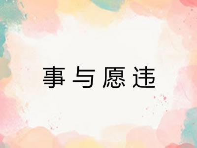 事与愿违