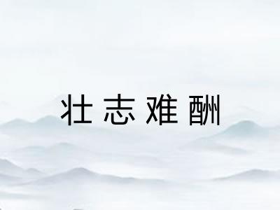 壮志难酬