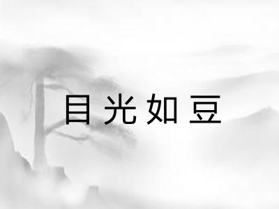 目光如豆