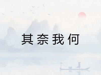 其奈我何