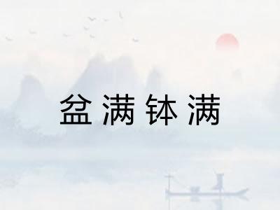 盆满钵满