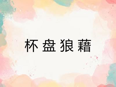 杯盘狼藉 杯盘狼藉