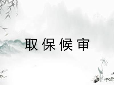 取保候审