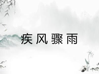 疾风骤雨 疾风骤雨