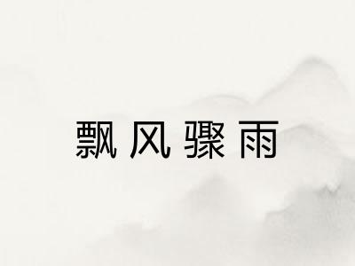 飘风骤雨