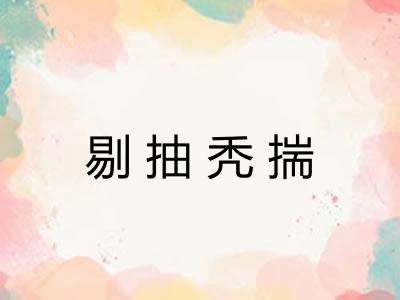 剔抽秃揣