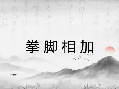 拳脚相加 拳脚相加