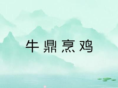 牛鼎烹鸡