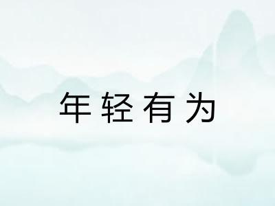 年轻有为