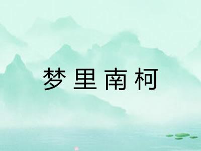 梦里南柯