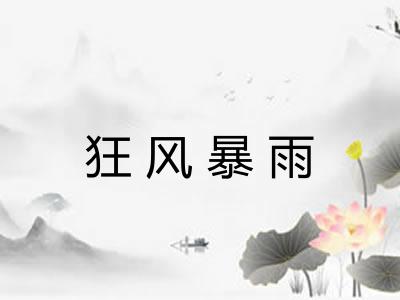 狂风暴雨