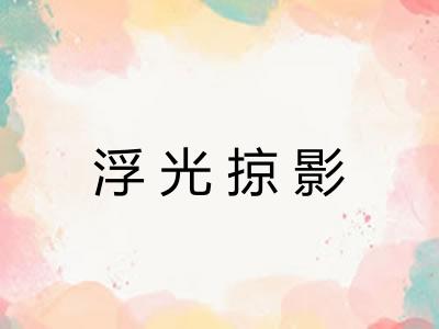 浮光掠影