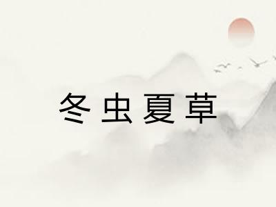 冬虫夏草 冬虫夏草