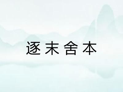 逐末舍本