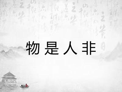 物是人非
