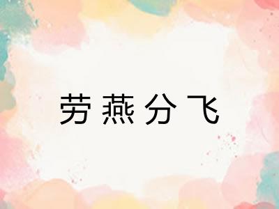 劳燕分飞