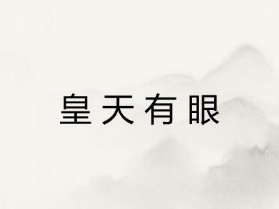 皇天有眼 皇天有眼