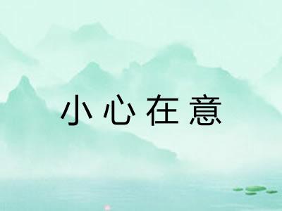 小心在意