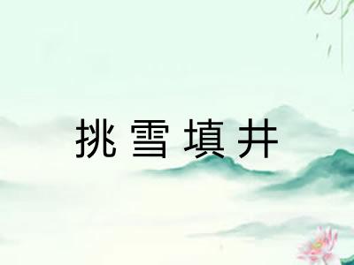 挑雪填井
