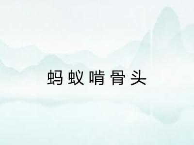 蚂蚁啃骨头