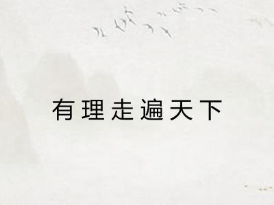 有理走遍天下 有理走遍天下